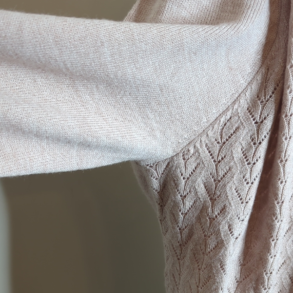 Briggs Dusty Rose Open-Front Knit Cardigan with Tank Size 1X - Picture 5 of 12